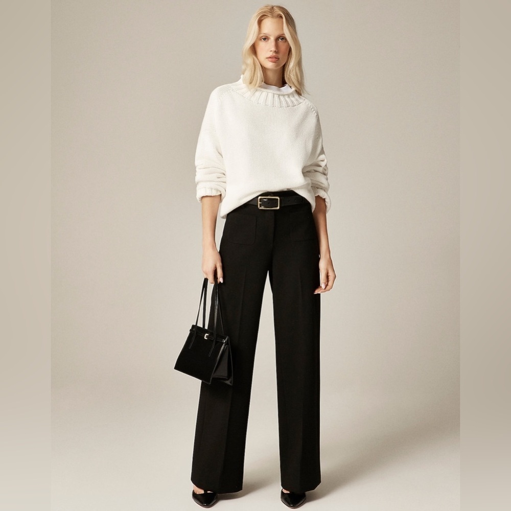 J. Crew Tall Carolina Pant in Four Season Stretch in Black Size 4 Tall New